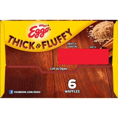 Eggo Think &#38; Fluffy Cinnamon Brown Sugar Frozen Waffles - 11.6oz/6ct