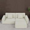 Whisen 106.3" Large Modular Sofa - Striped Fabric, Modern Style, Comfortable, Vacuum Compression, Full Sponge, High Rebound, Straight - 3 of 4