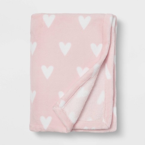 Toddler Bed Plush Blanket Cloud Island Pink Heart