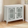 Vynxaria White Finish Console Cabinet - Stylish and Functional Storage Solution for Your Home Decor Needs - 3 of 4