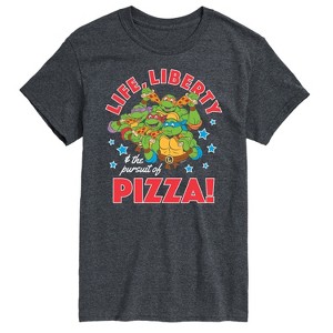Men's - Teenage Mutant Ninja Turtles - Life Liberty Pursuit Of Pizza Short Sleeve Graphic T-Shirt - 1 of 4