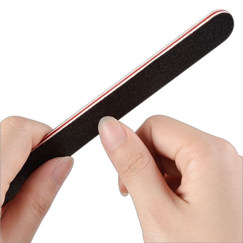 Zodaca Nail Art Tool, File Buffing Crescent & Grit Sandpaper for Manicure Nailcare, Black, 2 of 5