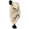Northlight 15" Beige and Black Boho Cotton Square Throw Pillow with Tassels - 3 of 4