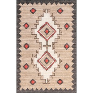 Nuloom Imelda Aztec Pet Friendly Machine Washable Area Rug - 1 of 4