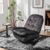 MAYEERTY Swivel Gliding Rocking Recliner, Mobile Phone Holder Gold-Stamped Velvet, Reading Room, Natural Brown - 3 of 4