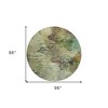 Beige Green And Artichoke Green Abstract Washable Indoor Outdoor Area Rug - 3 of 4