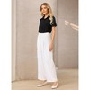 INSPIRE CHIC Women's Collared Short Sleeve Button Down Work Bodysuit - 3 of 4