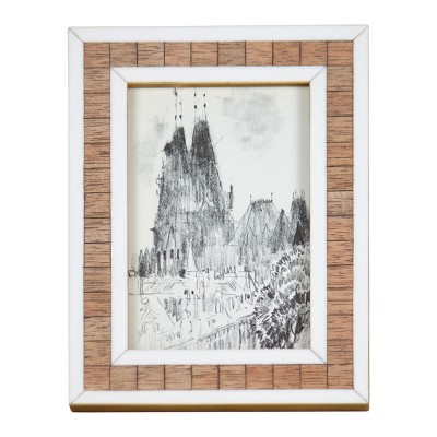 White Resin Framed 4x6 Inch Wood Decorative Picture Frame - Foreside Home & Garden