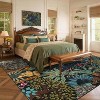 Modern Washable Area Rug - Stain Resistant Ultra Soft Night Jungle Print, Non-Slip Lightweight Floor Carpet for Living Room, Office, Nursery - 4 of 4