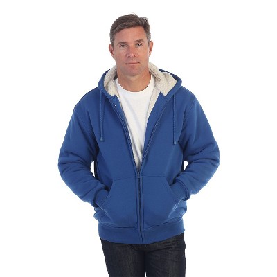 GIOBERTI Men's Heavyweight Faux Shearling Lined Fleece Hoodie Jacket, Black B, X Large — фото 2