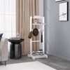 HDZNVF Accent Portable Garment Rack,Clothes Valet Stand with Storage Organizer - 2 of 4