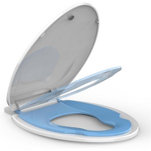 Slow-Close Toilet Seat, Quiet Polypropylene (PP) Toilet Lid with Secure Hinges, Easy to Install & Clean - 1 of 4