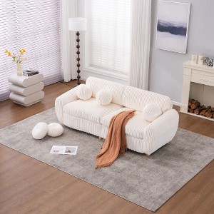 CAVINAS Modern Sofa for Living Room, 84" Loveseat Sofa, Corduroy Sofa Couch, Upholstered Sofa for Apatment Bedroom Home Office - 1 of 4