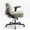 Criss-Cross Flip-Arm Chair on Wheels ¨C Thick Cushion Wide Seat, Swivel Desk for Home/Apartment/Bedroom - 2 of 4