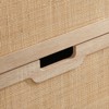 Shoe Storage Cabinet with 2 Flip Doors and Drawers, Natural Rattan Shoe Organizer with Metal Legs and Adjustable Shelf - 4 of 4