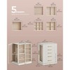 Rotating Jewelry Box, Jewelry Organizer, 5-Drawer Jewelry Storage Case with Glass Window, Vertical Design, Open and Spacious, White - 4 of 4