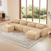GDFStudio Ivara 148.8" Modern U-Shaped Plush Upholstered 4-Seater Sectional Sofa with 2 Ottomans and 4 Back Cushions - 2 of 4