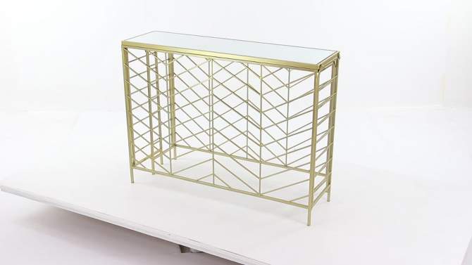 Set of 2 Contemporary Console Tables Gold - Olivia &#38; May, 2 of 5, play video