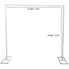 Backdrop Stand Metal Arch - 8FT x 8FT Square Wedding Arch Stand for Balloons, Flowers, Anniversary ceremony & Birthday Party Decor - 3 of 4