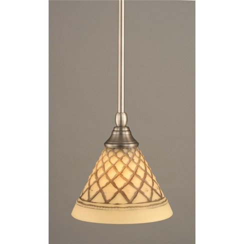 Toltec Lighting Any 1 - Light Pendant in  Brushed Nickel with 7" Chocolate Icing Shade - image 1 of 1