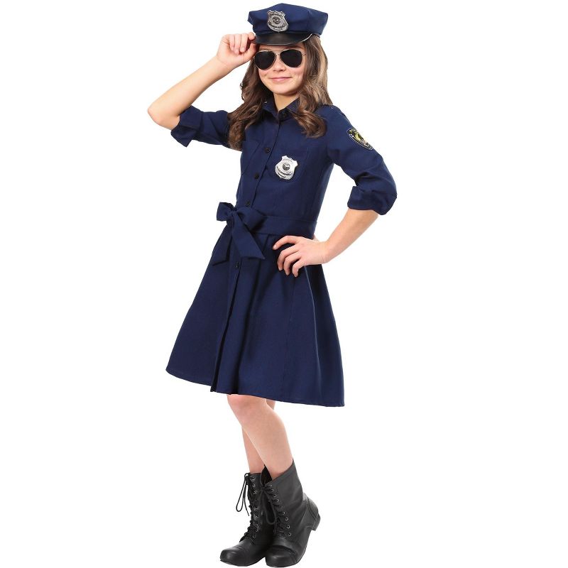 HalloweenCostumes.com Police Officer Cop Costume for Girls, 2 of 3