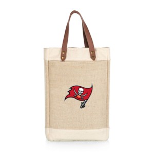 NFL Tampa Bay Buccaneers Pinot Jute Insulated Wine Bag - Beige - 1 of 4