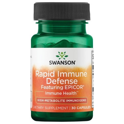 Swanson Rapid Immune Defense Featuring Epicor 500 mg 30 Capsules.