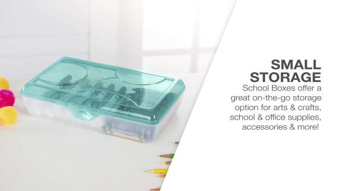 Sterilite School Supply Pencil Box - Blue, 2 of 7, play video