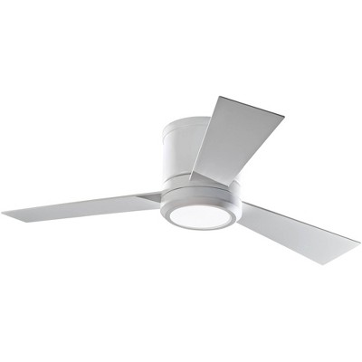Monte Carlo 42" Clarity II Matte White LED Modern Hugger Ceiling Fan with Remote
