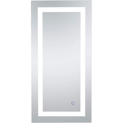 Elegant Lighting Helios 18in x 36in Hardwired LED mirror with touch sensor and color changing temperature 3000K/4200K/6400K