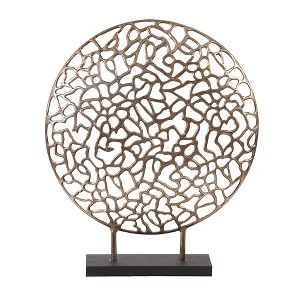 HomeRoots Bronze and Black Abstract Coral Sculpture - 1 of 4