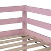 NicBex Twin over Twin Bunk Bed Wooden Bed Frame Low Height Design with Ladder and Full Length Guardrail, No Box Spring Required - 4 of 4
