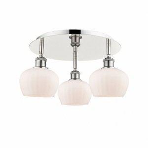 Fenton - 3 Light Flush Mount In Art Deco Style-8 Inches Tall and 18.25 Inches Wide - 1 of 1
