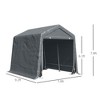Aghana Digitals Dark Grey Metal Frame Garden Storage Tent with PE Cover, Double Zipper Doors & - 3 of 4