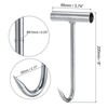 Unique Bargains Galvanized Iron Surface T Handle Meat Hooks 3 Pcs - 2 of 4