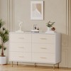 Coucheta 6 Drawer Dresser, Chest of Drawers with Gold Metal Legs and Handles, Wooden Dresser for Bedroom, Storage Cabinet for Living Room, Entryway - 2 of 4
