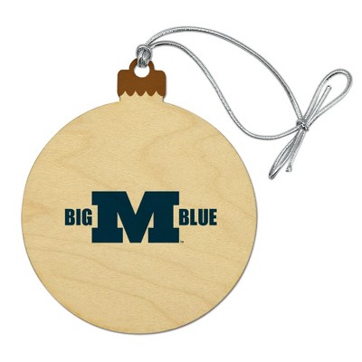 Millikin University Secondary Logo Wood Christmas Tree Holiday Ornament