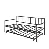 ORRD Twin Daybed with Trundle - Multifunctional Metal Frame Lounge Bed for Living Room & Guest Room - 3 of 4