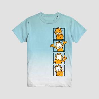 Boys' Garfield Foil Short Sleeve Graphic T-Shirt - Light Blue Denim