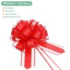 Unique Bargains Plastic Flower Ribbon Satin Gift Bow Pull Bows 12 Pcs - 2 of 4