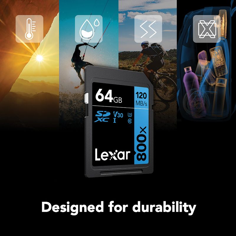 Lexar® High-Performance 800x SDHC™/SDXC™ UHS-I Card BLUE Series (64 GB), 5 of 8