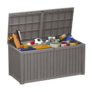 East Oak 180 gal Waterproof Resin Deck Box Gray - 1 of 4