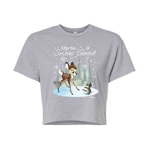 Women's - Disney - Christmas - Up To Snow Good Cropped Graphic T-Shirt - 1 of 4