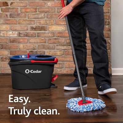 O-Cedar EasyWring RinseClean Spin Mop with Dual-Chamber Bucket