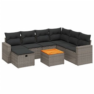 vidaXL Garden Sofa Set Grey - 1 of 4