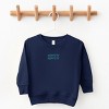 The Juniper Shop Embroidered Hippity Hoppity Stacked Toddler Sweatshirt - 2 of 4