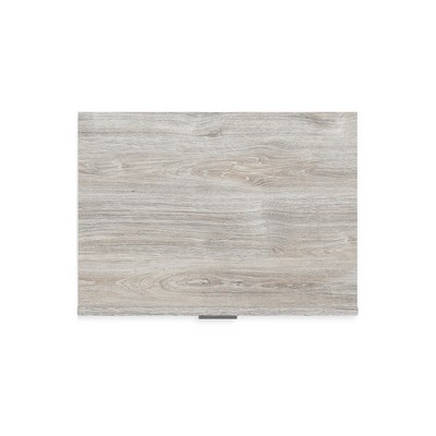 Contemporary Black and Gray 2-Drawer Nightstand with Matte Handles