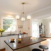 PAKOKULA 25.59 in. 3-Light Gold Sputnik Chandelier Mid-Century Kitchen PendantLight with Opal Glass Shade - 2 of 4