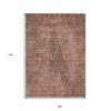 Salmon Charcoal And Beige Geometric Washable Indoor Outdoor Area Rug - 3 of 4