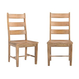 Treasure Trove Accents 2pk Lancaster Dining Chairs: Solid Mango Wood, No Assembly Required - 1 of 4